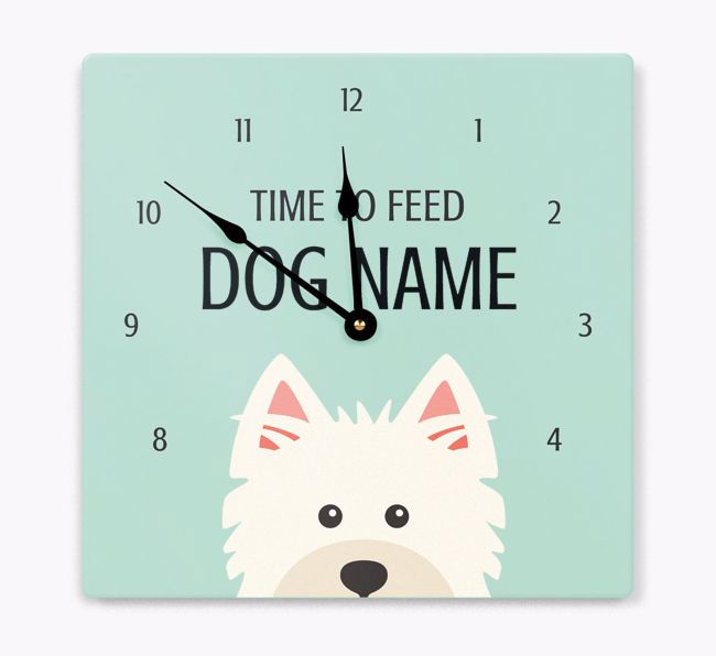 Time To Feed: Personalized {breedFullName} Wall Clock